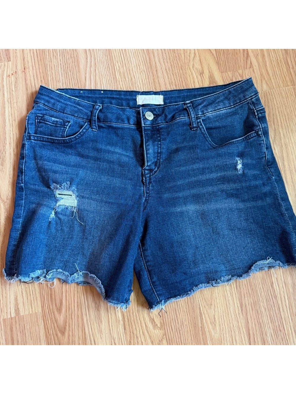 Altar’d State Blue Jean Distressed Shorts Size 27